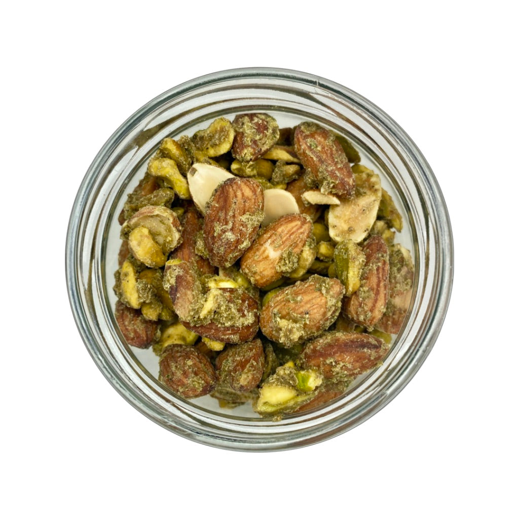 Rosemary + Garlic, Sprouted Almonds + Pistachios
