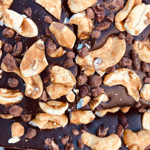 Caramel Cashew Chocolate Bark