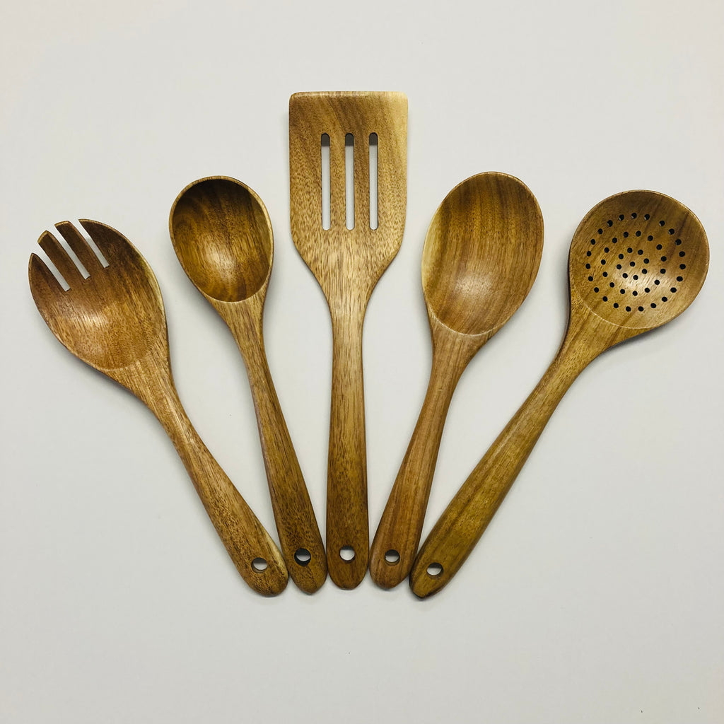 Kitchen Utensil Set | Natural Acacia Wood