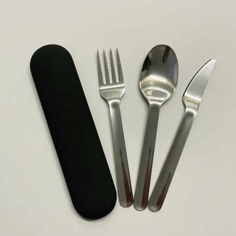 Stainless Steel Utensils Set | Silicone Carrying Case