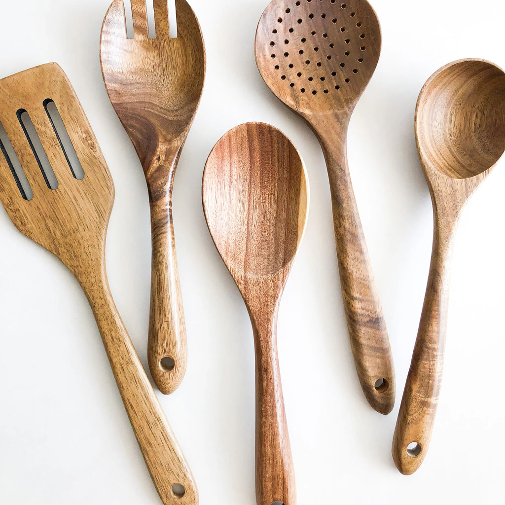 Kitchen Utensil Set | Natural Acacia Wood